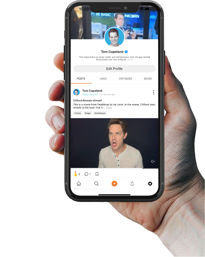 Mobile interface showcasing the app